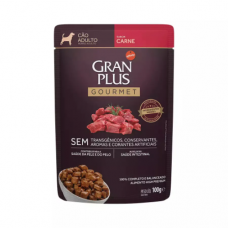 Sachê Gran Plus Cães Gourmet Adulto Carne 100g